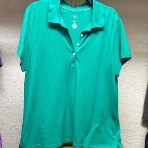 St. John's Bay Teal Button Down Shirt